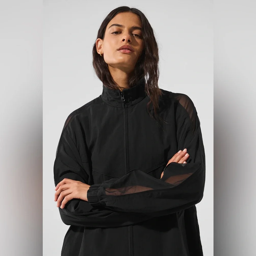 ALO YOGA ✨NEW✨ Origin Full-Zip Track Jacket in Black